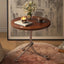 Masuta laterala moderna cu blat rotund si picioare metalice cromate – Design elegant pentru living 40 x 40 x 51 cm