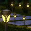 Set 2 lampi solare LED pentru exterior sub forma de fluture pentru gradina
