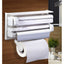 Dispenser triplu de Bucătărie pentru hartie, folie aluminiu si folie stretch
