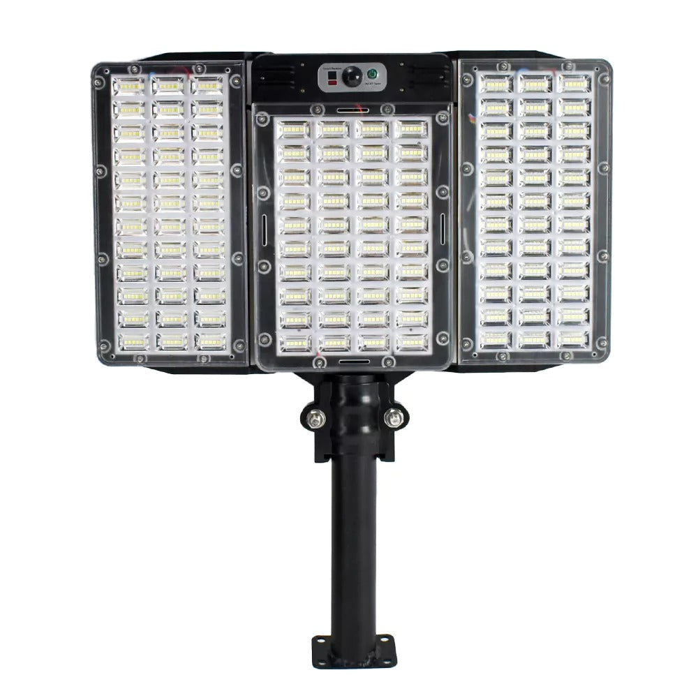 Lampă solara LED 560 SMD cu 3 panouri, senzor miscare si telecomanda