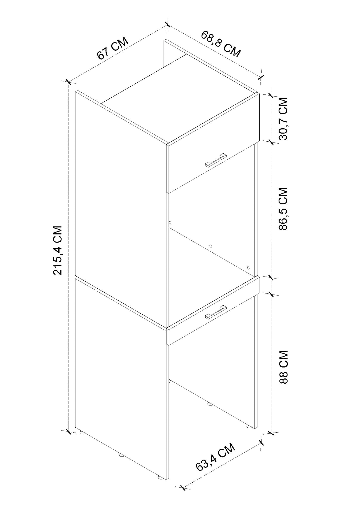 Dulap Irmak multifunctional 80 x 180 cm, dressing inalt pentru dormitor hol sau living, PAL melaminat 18 mm clasa E1