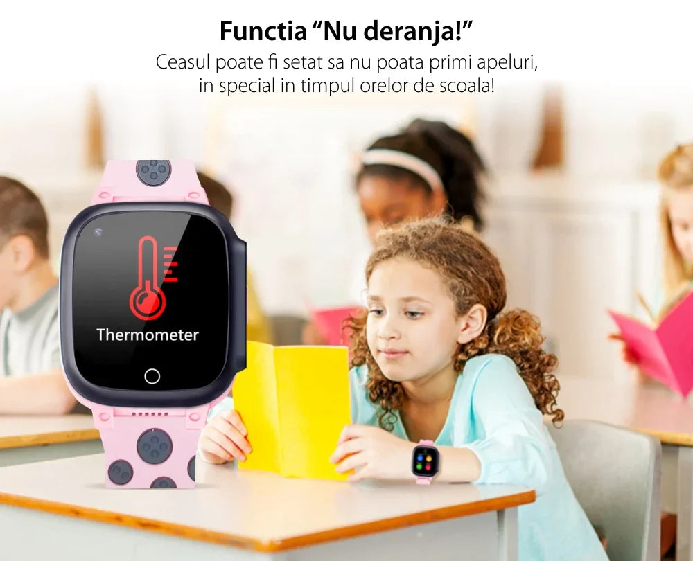 Ceas smartwatch LT25 pentru copii, cu GPS, 4G