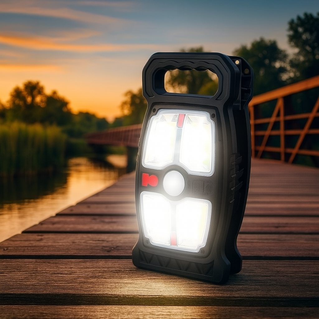 Lampă LED Solara cu senzor de miscare si clip de prindere, Iluminarea utomata, USB Type-C, IP65