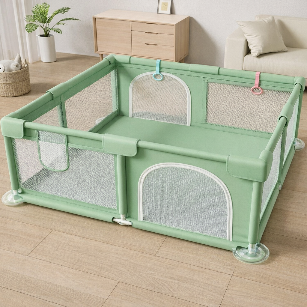 Tarc de joaca pentru bebelusi si copii mici 130x140x60 cm Imagine secundară a produsului