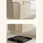 Suport ustensile Bucătărie, recipient cutite, 3 compartimente, plastic, 21 x 16 x 15 cm, alb