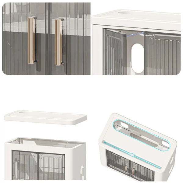 Cutie Depozitare Router WIFI cu Montare pe Perete sau Mobilier, 33 cm x 28 cm x 14.3 cm