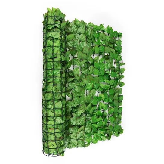 Gard artificial verde cu frunze, 300x100cm Imagine principală a produsului