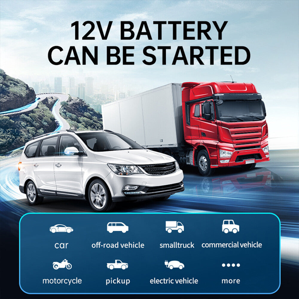 Compresor auto multifunctional 5 in 1 cu pornire urgenta, afisaj digital si baterie externa