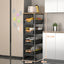 Suport slim portabil cu 5 nivele, 4 rafturi retractabile si 1 polita din MDF, rotativ 360°, 38x 23.5 x 81.5 cm