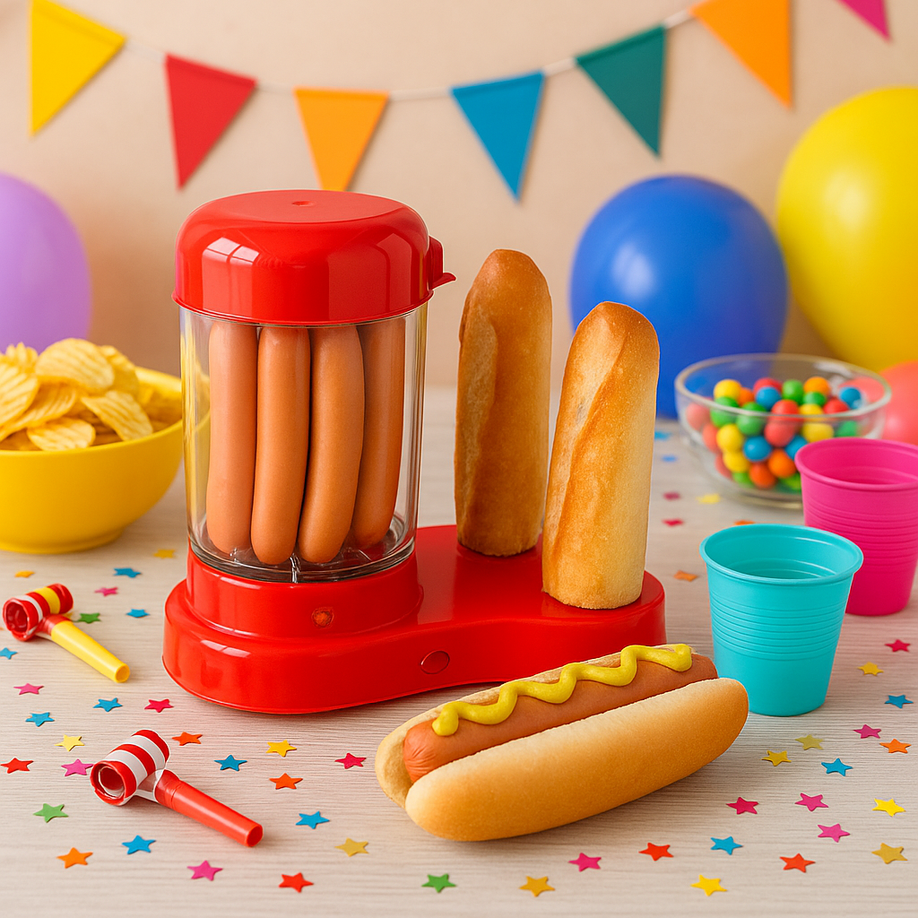 Aparat pentru preparat Hot Dog, 450W, Rosu pentru Bucătărie Practică Imagine secundară a produsului