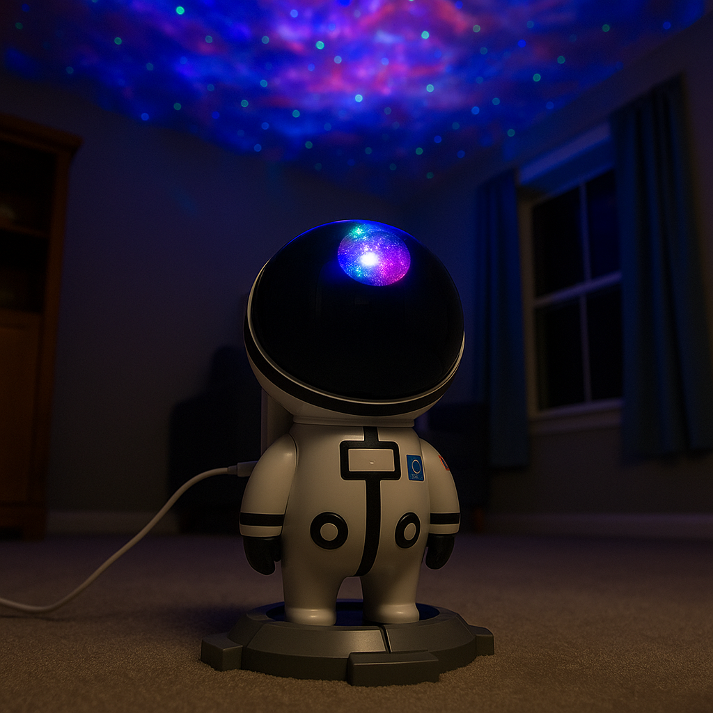 Lampă de proiectie Astronaut Starlight cu temporizator – Metaverse Star Boy