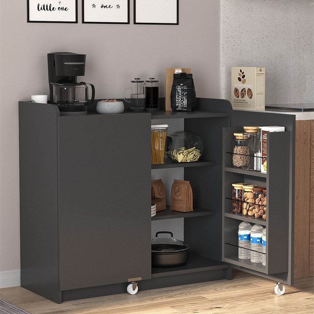 Dulap Gokce camara multifunctional 80 x 180 cm, dulap Bucătărie sau depozitare inalt, rafturi reglabile pe inaltime