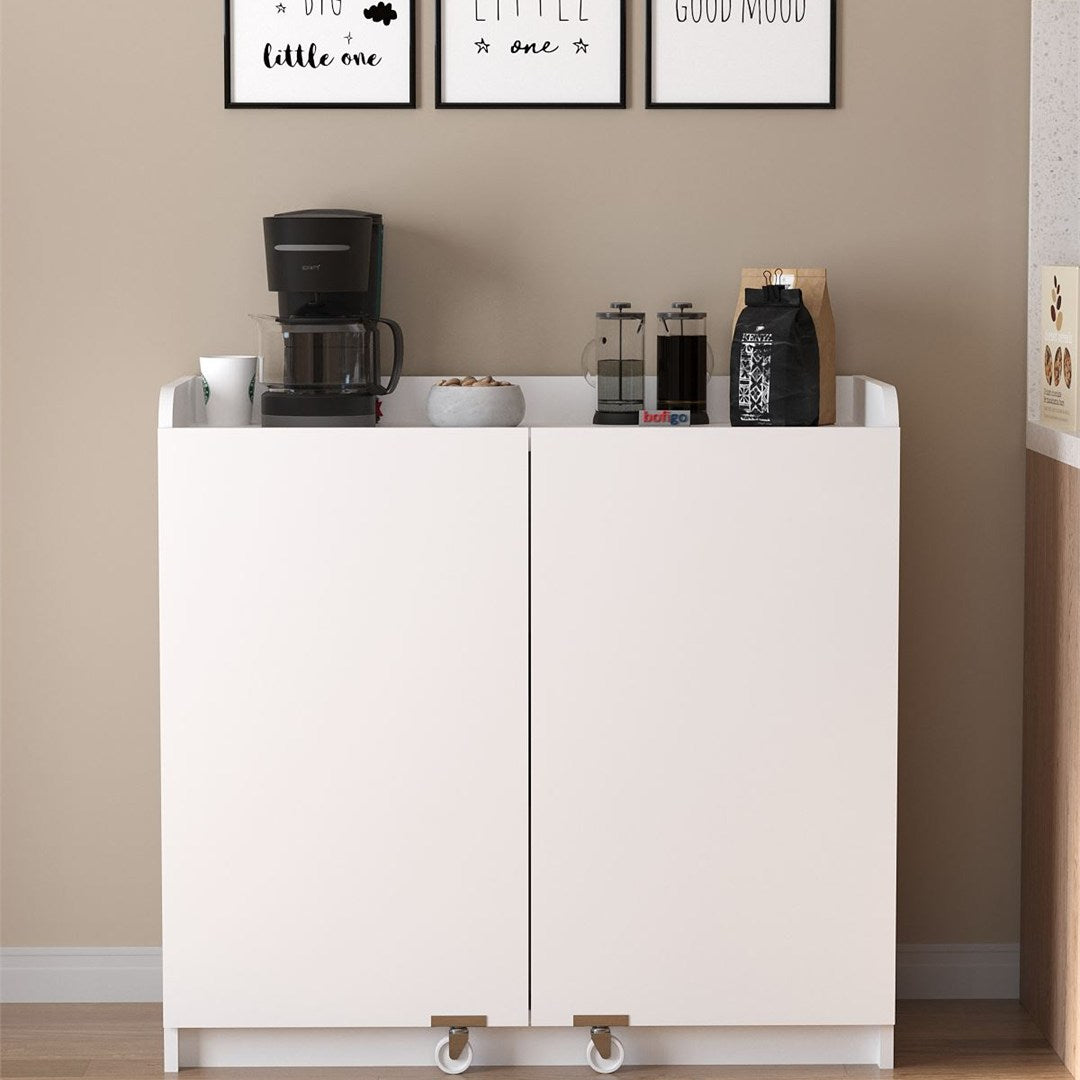 Dulap Gokce camara multifunctional 80 x 180 cm, dulap Bucătărie sau depozitare inalt, rafturi reglabile pe inaltime Imagine secundară a produsului