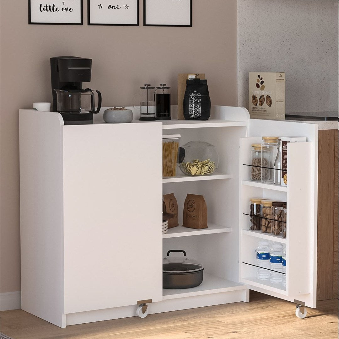 Dulap Gokce camara multifunctional 80 x 180 cm, dulap Bucătărie sau depozitare inalt, rafturi reglabile pe inaltime