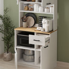 Dulap Aybuke multifunctional cu 4 usi si sertar, mobilier Bucătărie colt cafea sau camara 90 x 180 cm, PAL