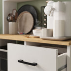 Dulap Aybuke multifunctional cu 4 usi si sertar, mobilier Bucătărie colt cafea sau camara 90 x 180 cm, PAL