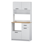 Dulap Aybuke multifunctional cu 4 usi si sertar, mobilier Bucătărie colt cafea sau camara 90 x 180 cm, PAL