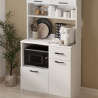 Dulap Aybuke multifunctional cu 4 usi si sertar, mobilier Bucătărie colt cafea sau camara 90 x 180 cm, PAL