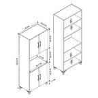 Dulap Ece pentru cuptor microunde, suport microunde cu raft superior si usa 60 x 90 cm, dulap Bucătărie compact