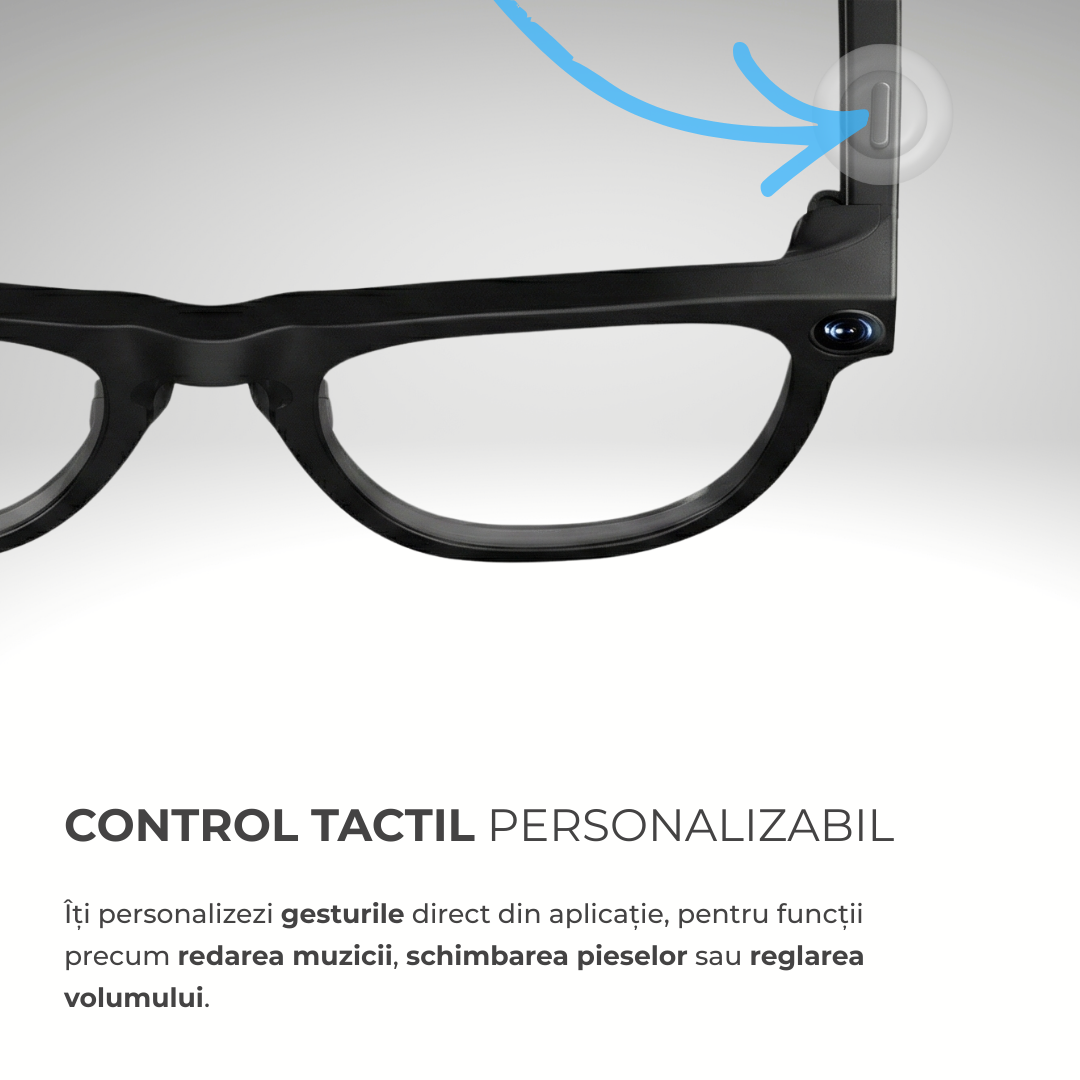 Ochelari Smart VIVENDO SMART GLASSES, Camera 1080P Full HD, AI Integrat