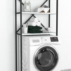 Organizator baie metalic multifunctional, raft baie cu 4-5 polite deschise 40 x 100 cm, cadru anti-rugina pentru
