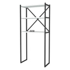 Organizator baie metalic multifunctional, raft baie cu 4-5 polite deschise 40 x 100 cm, cadru anti-rugina pentru