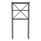 Organizator baie metalic multifunctional, raft baie cu 4-5 polite deschise 40 x 100 cm, cadru anti-rugina pentru