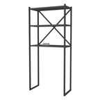 Organizator baie metalic multifunctional, raft baie cu 4-5 polite deschise 40 x 100 cm, cadru anti-rugina pentru