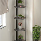Suport flori si vase Lale cu 5 nivele, etajera decorativa pentru plante carti sau obiecte, cadru metalic + PAL