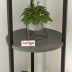 Suport flori si vase Lale cu 5 nivele, etajera decorativa pentru plante carti sau obiecte, cadru metalic + PAL