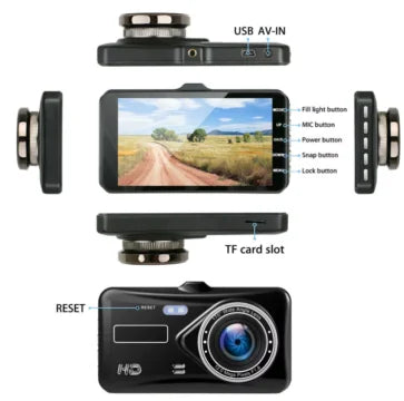 Camera auto dubla, Full HD, Rezolutie 1080p pentru Siguranța Casei