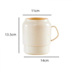 Suport ustensile Bucătărie cu scurgere de tip cana, 13.5 cm x 11 cm, 14 cm, bej