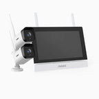 Sistem performant de supraveghere video ANNKE N44WET+I71GK*2, NVR cu ccran tactil 7 inch, 2 camere