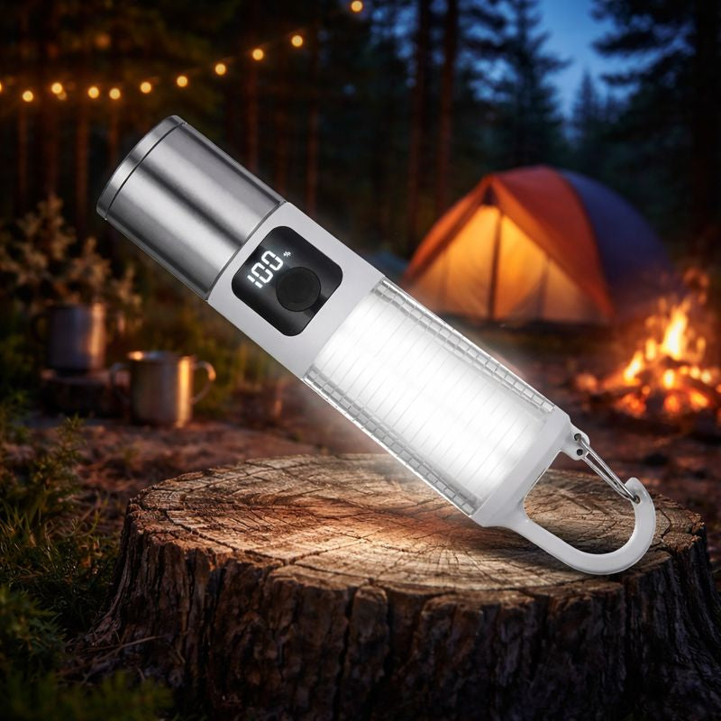 Lanterna LED telescopica, cu display si carlig de prindere, incarcare USB Type-C, CB-005 Imagine principală a produsului