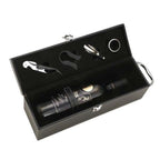 Set Cadou Cutie din Lemn pentru Sticla de Vin cu Accesorii – Elegant si Premium