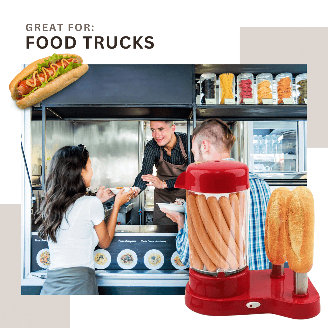 Aparat pentru preparat Hot Dog, 450W, Rosu pentru Bucătărie Practică