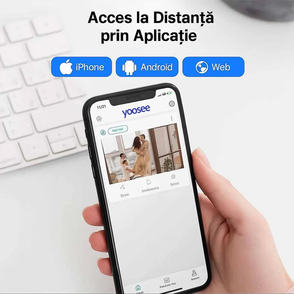 Cameră de supraveghere JORTAN, WIFI, Tripla, 9MP, PTZ 355°, 3 Lentile, IP66, Audio Bidierctional
