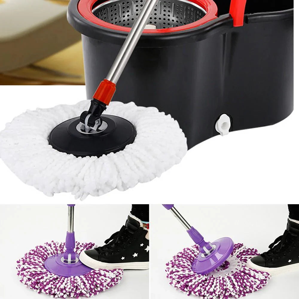 Set Mop Rotativ 8 litri, Cuva din Inox, 4 Rezerve Diferite + Perie Rosturi Imagine secundară a produsului