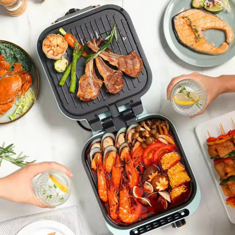 Aparat multifunctional 3 in 1 Hot Pot Grill si Tigaie Dubla, 1600 W Imagine principală a produsului