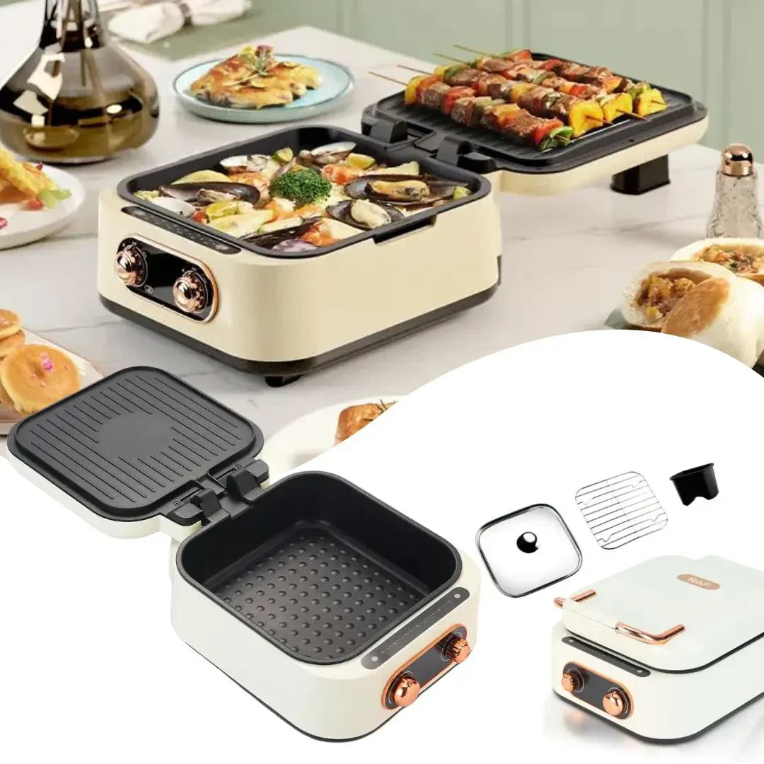 Aparat multifunctional 3 in 1 Hot Pot Grill si Tigaie Dubla, 1600 W Imagine secundară a produsului