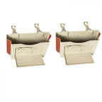 Set 2 organizatoare auto pliabile, montare la scaunul din spate, ABS, 25 x 16.2 x 3 cm