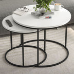 Set 2 masute Hilal Zigon, masute cafea 60 x 50 cm, stil Zigon se imping una sub alta