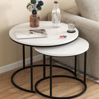 Set 2 masute Hilal Zigon, masute cafea 60 x 50 cm, stil Zigon se imping una sub alta