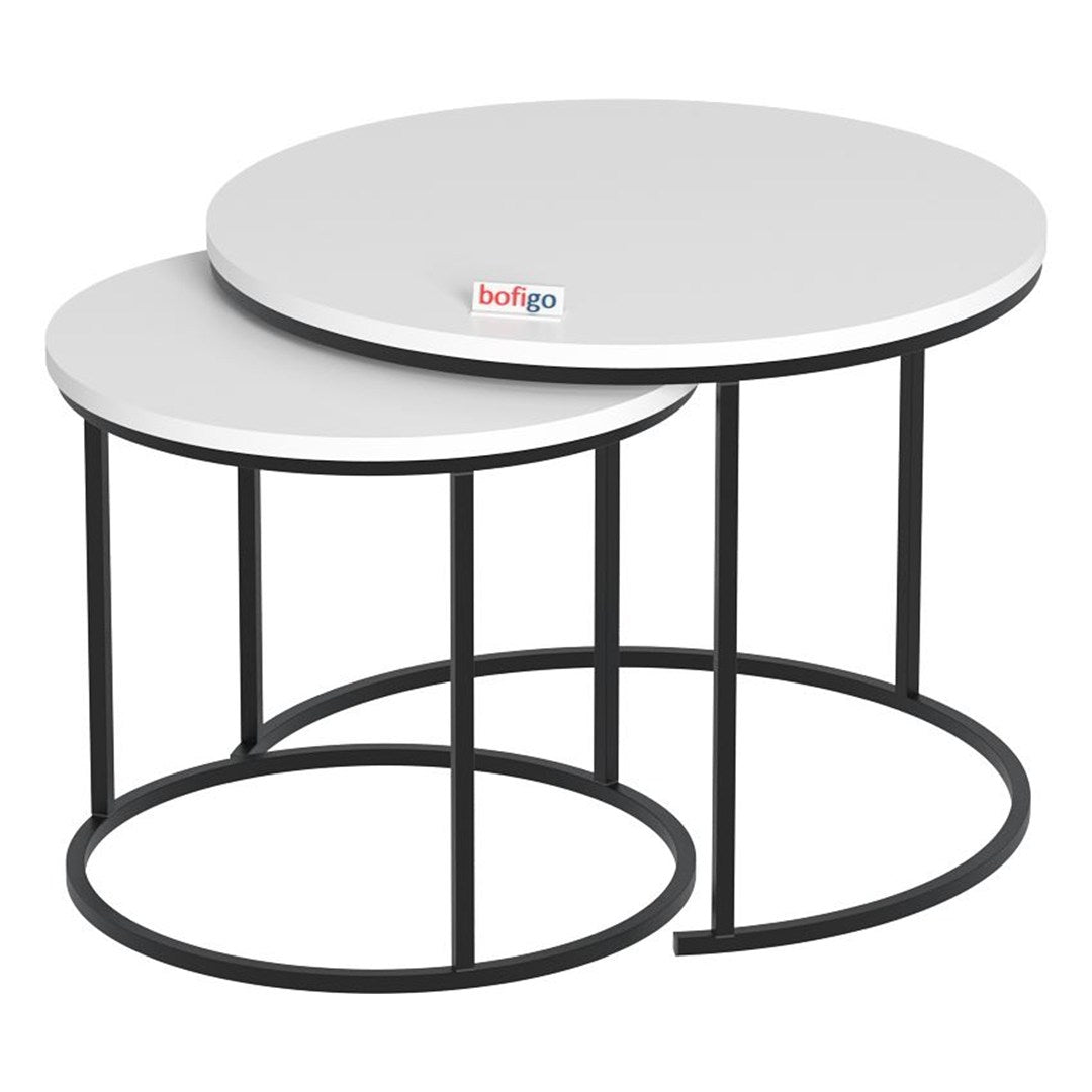 Set 2 masute Hilal Zigon, masute cafea 60 x 50 cm, stil Zigon se imping una sub alta