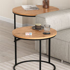 Set 2 masute Hilal Zigon, masute cafea 60 x 50 cm, stil Zigon se imping una sub alta