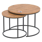 Set 2 masute Hilal Zigon, masute cafea 60 x 50 cm, stil Zigon se imping una sub alta