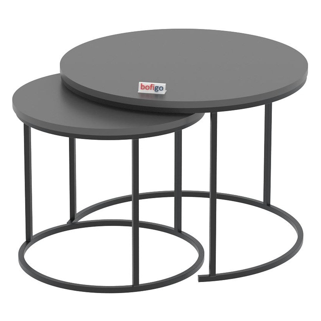 Set 2 masute Hilal Zigon, masute cafea 60 x 50 cm, stil Zigon se imping una sub alta