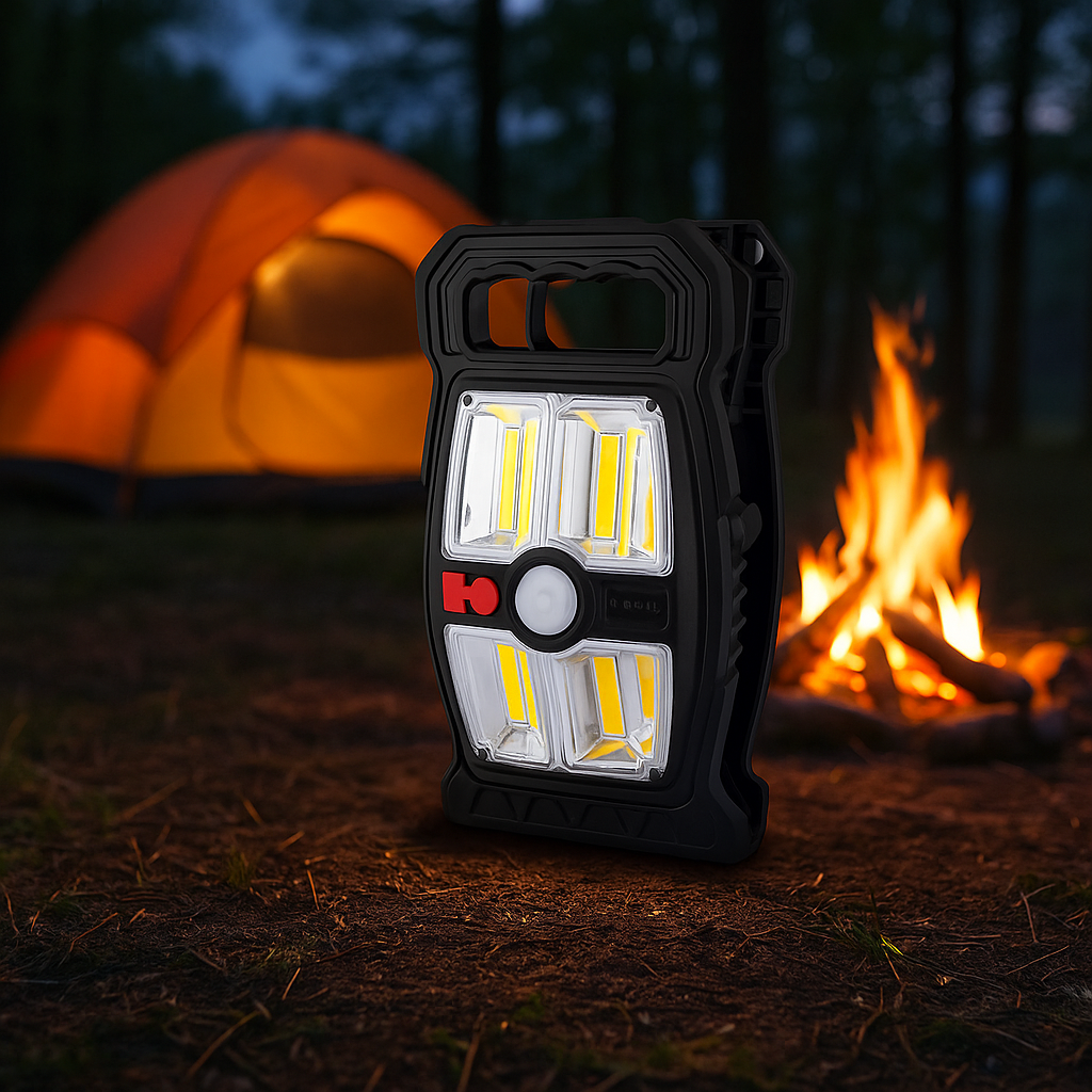Lampă LED Solara cu senzor de miscare si clip de prindere, Iluminarea utomata, USB Type-C, IP65