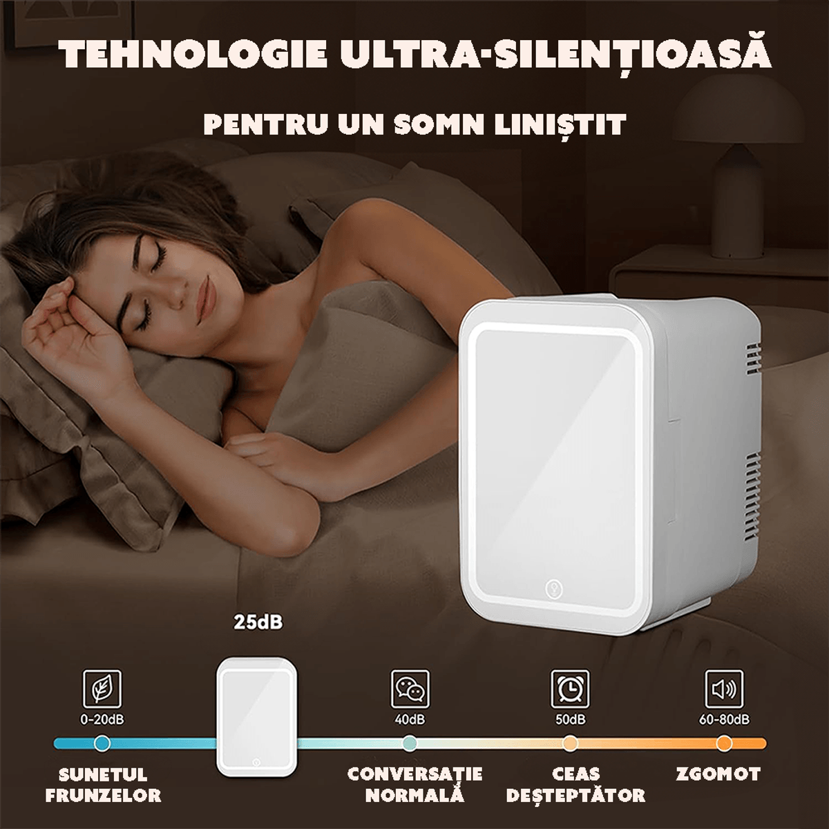 Mini Frigider pentru Cosmetice, functie de Racire si Incalzire, capacitate 4 litri