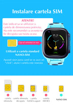 Ceas smartwatch LT25 pentru copii, cu GPS, 4G